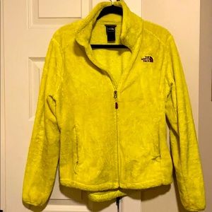 Yellow north face jacket